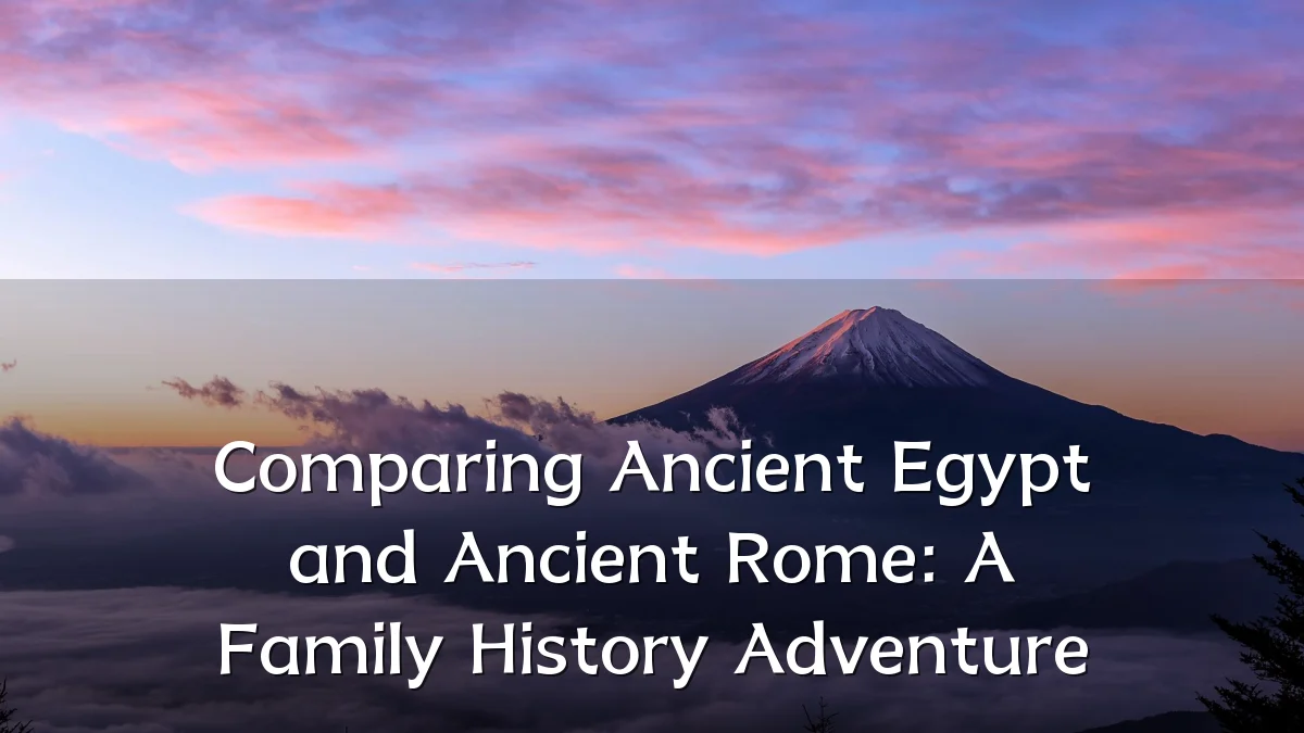 Comparing Ancient Egypt and Ancient Rome: A Family History Adventure