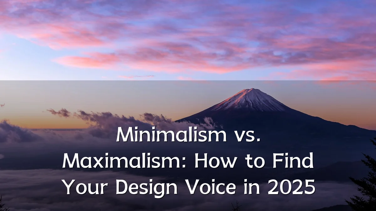 Minimalism vs. Maximalism: How to Find Your Design Voice in 2025