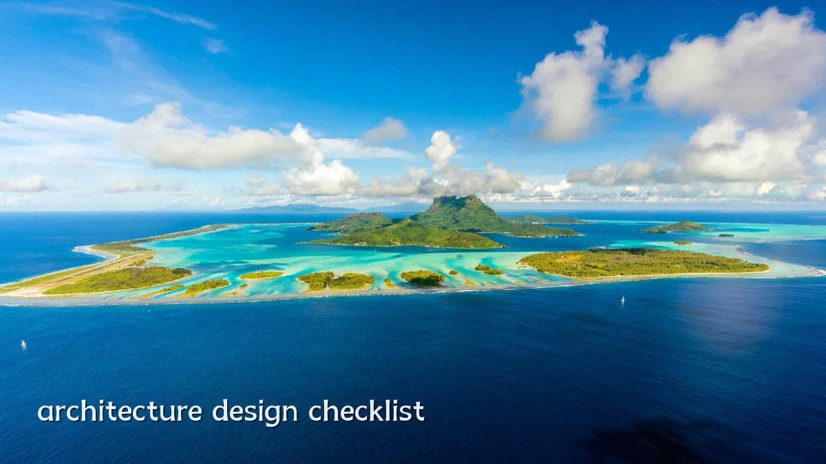 architecture design checklist