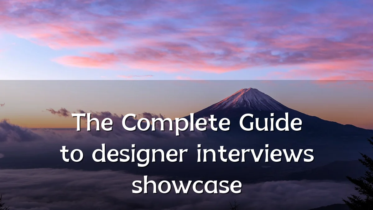 The Complete Guide to designer interviews showcase