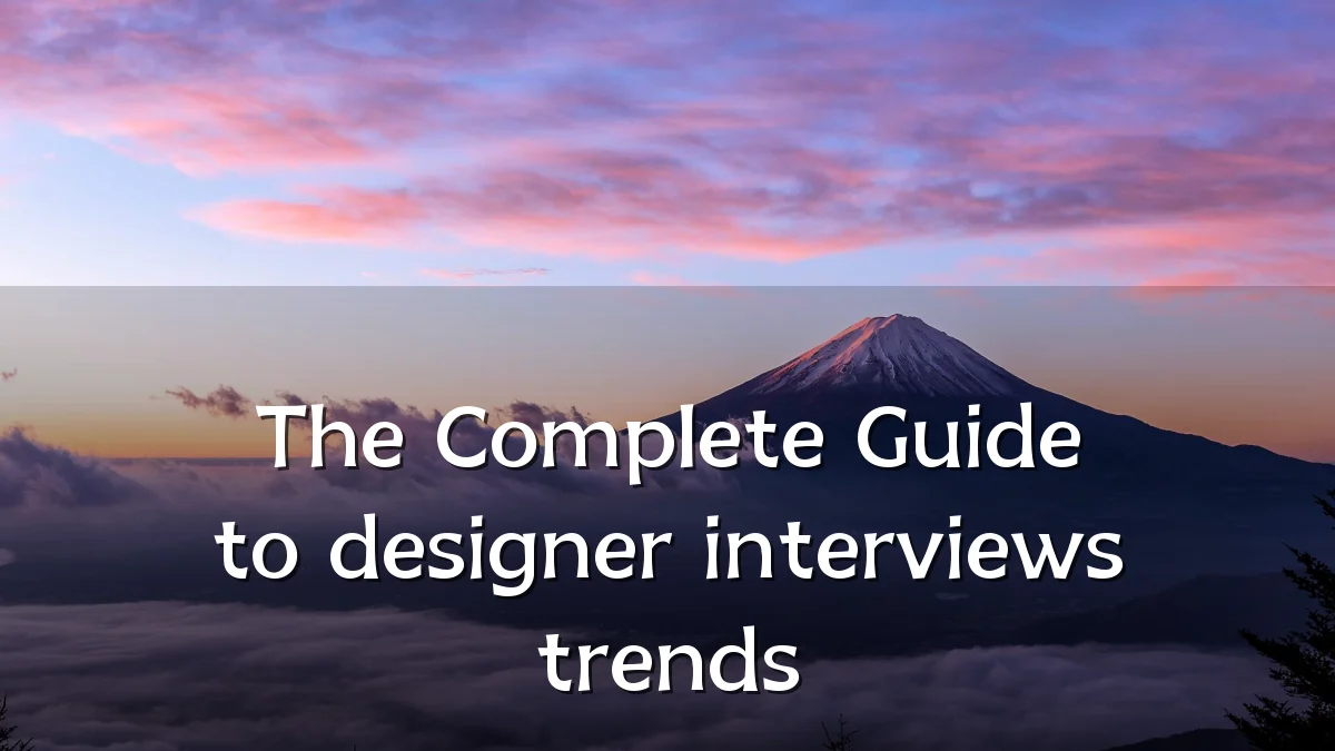 The Complete Guide to designer interviews trends