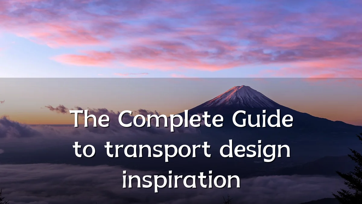 The Complete Guide to transport design inspiration