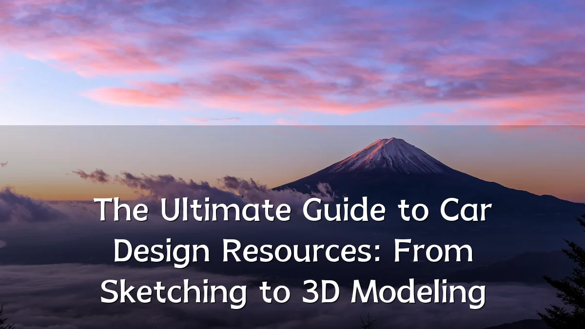 The Ultimate Guide to Car Design Resources: From Sketching to 3D Modeling
