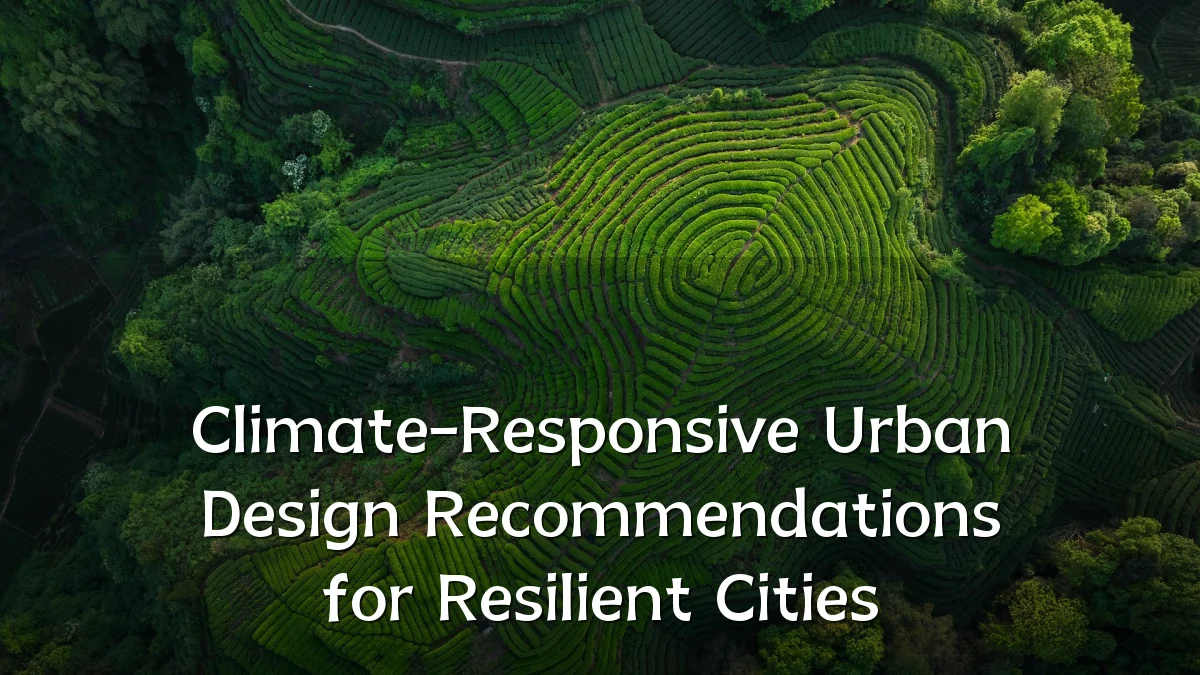 Climate-Responsive Urban Design Recommendations for Resilient Cities
