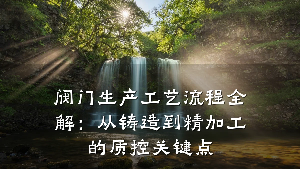 阀门生产工艺流程全解：从铸造到精加工的质控关键点