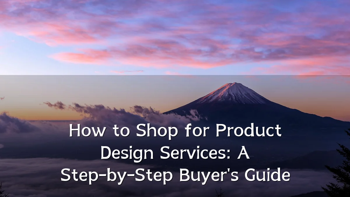 How to Shop for Product Design Services: A Step-by-Step Buyer's Guide