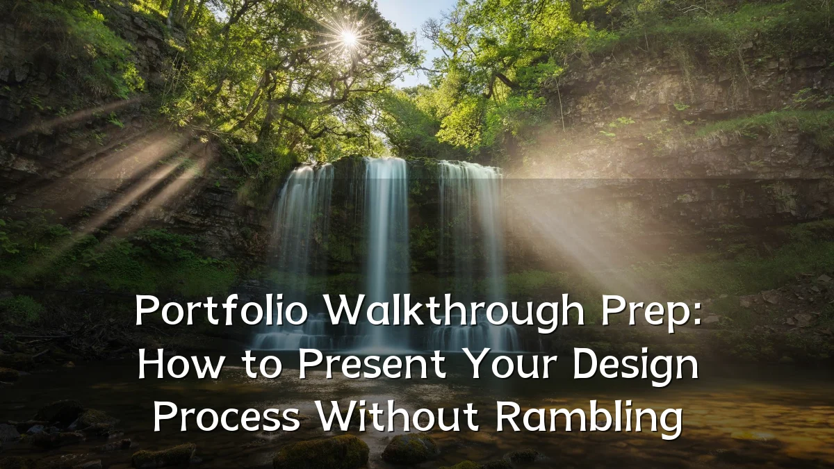 Portfolio Walkthrough Prep: How to Present Your Design Process Without Rambling