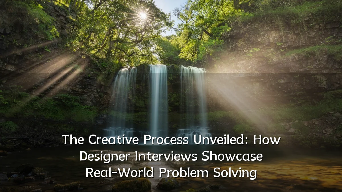The Creative Process Unveiled: How Designer Interviews Showcase Real-World Problem Solving