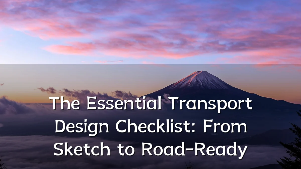The Essential Transport Design Checklist: From Sketch to Road-Ready